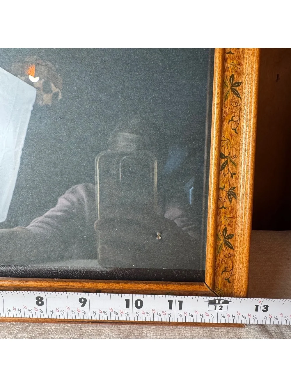 Vintage Floral Wood Picture Frames Set of 2 11x14 Tabletop Display Frames